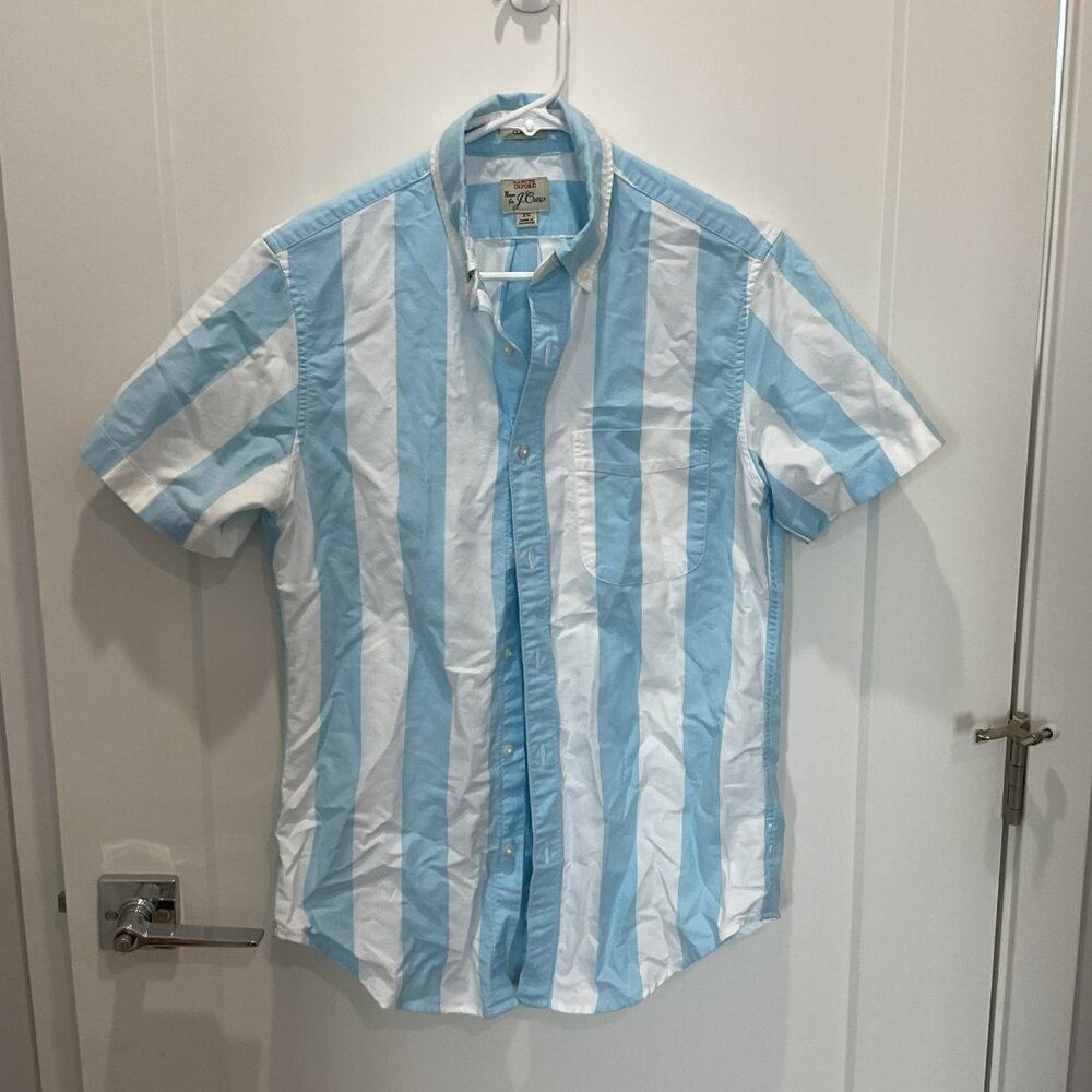 J Crew NWOT Men's Blue Stripe Shirt XS